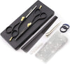 Haryali Black 6 Inch Hairdressing Barber Scissors Thinning Shears Set